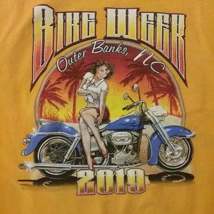 OBX Bike Week Short Sleeve T-shirt, size Large